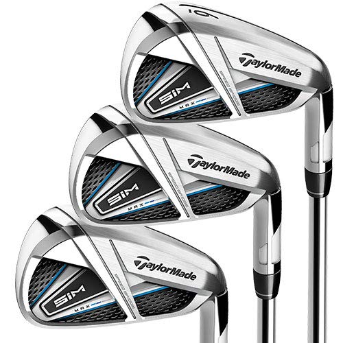 TaylorMade SIM MAX Irons, Graphite Shaft, Fujikura Ventus...